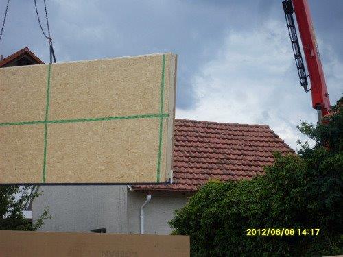 Holzbau Wand am Kran Holzbau Wand am Kran